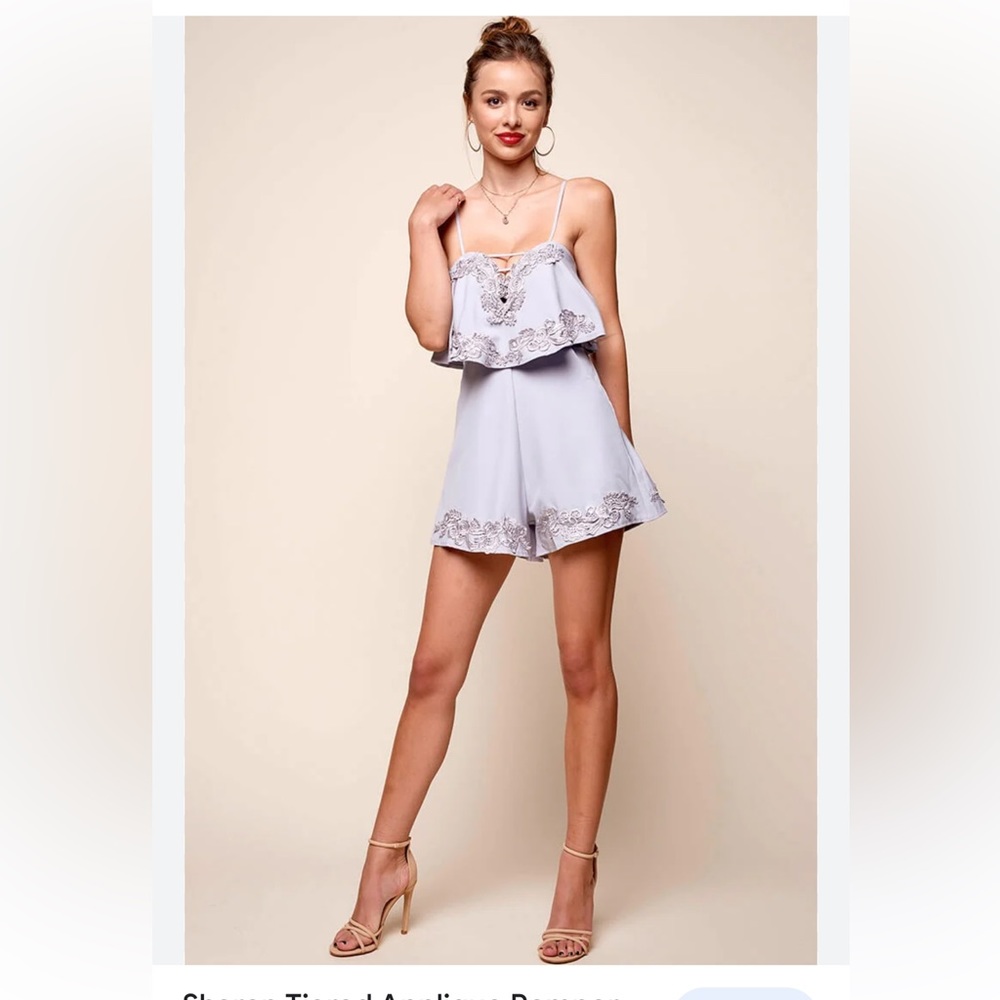 Selfie Leslie Sharon Appliqué Romper
